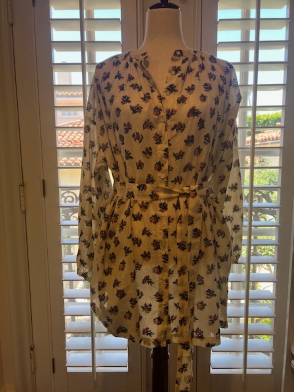 Doen Brand Floral Print Mini Dress with Belt, size M